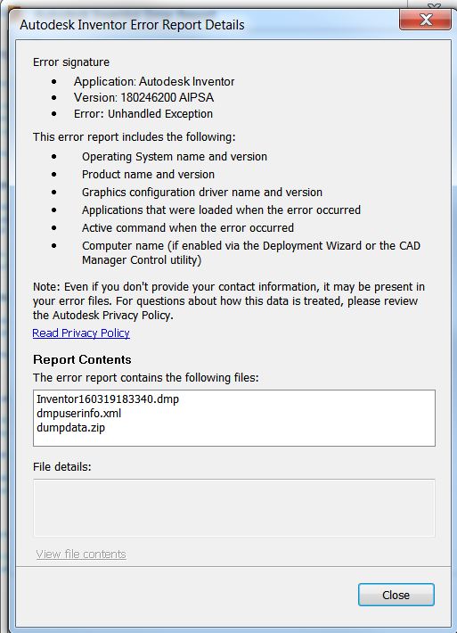 Autodesk inventor 2014 error unhandled exception pdf