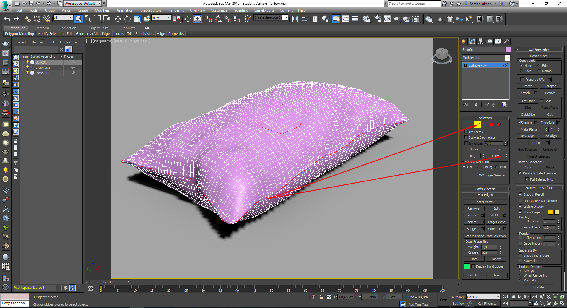 3ds Max 2016 - Make a Pillow with Cloth Simulation and Displace Modifier  Part 2 - Autodesk Community - 3ds Max