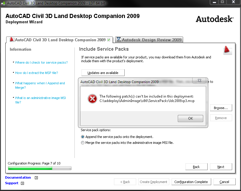 Add update fails during network deployment creation. - Autodesk Community