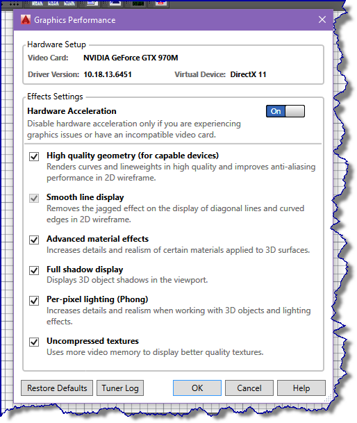 Nvidia GTX 950M and HW acceleration - Autodesk Community