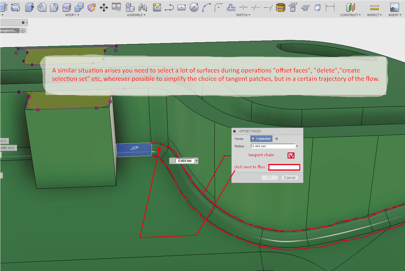 Selecting tangent surfaces - Autodesk Community