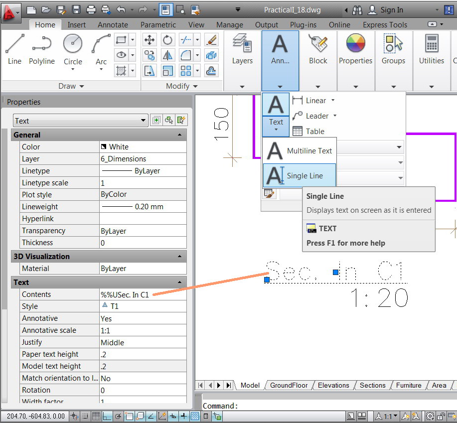 Solved: Underlining the “single text” and “multiline text” - Autodesk  Community - AutoCAD