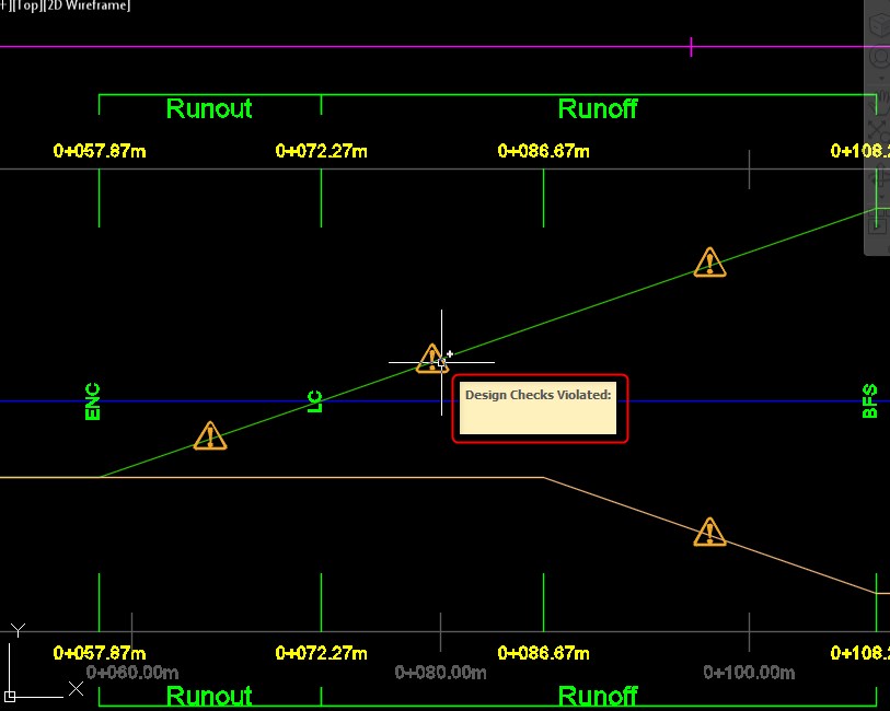 Warning symbols for superelevation Autodesk Community