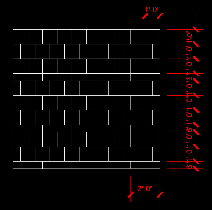 Solved Custom Hatch Pattern For A Tile Wall Project Autodesk Community