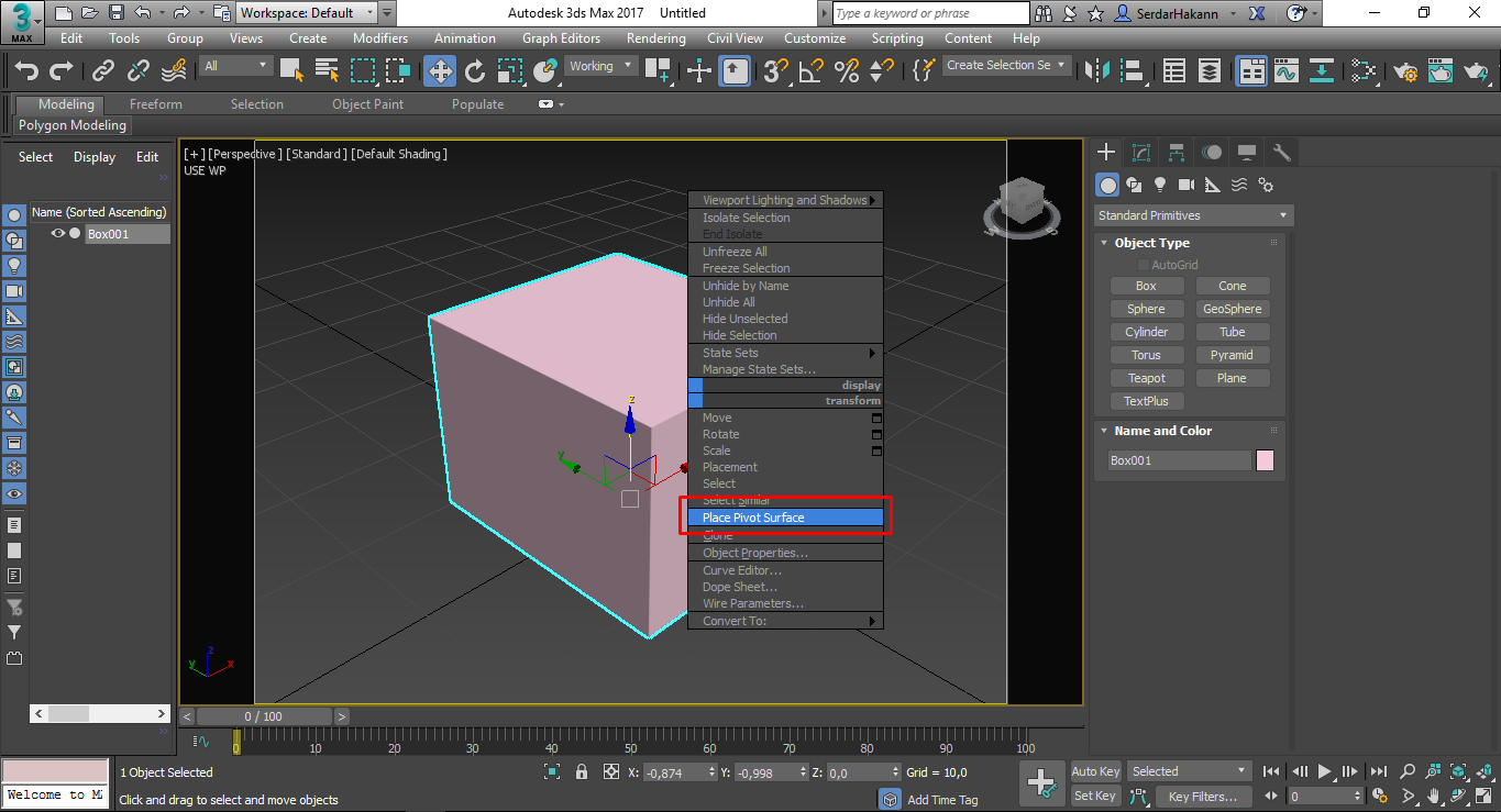 How to Use Place Pivot Surface (PPS) in 3Ds Max 2017 - Autodesk Community -  Community Archive - Read Only