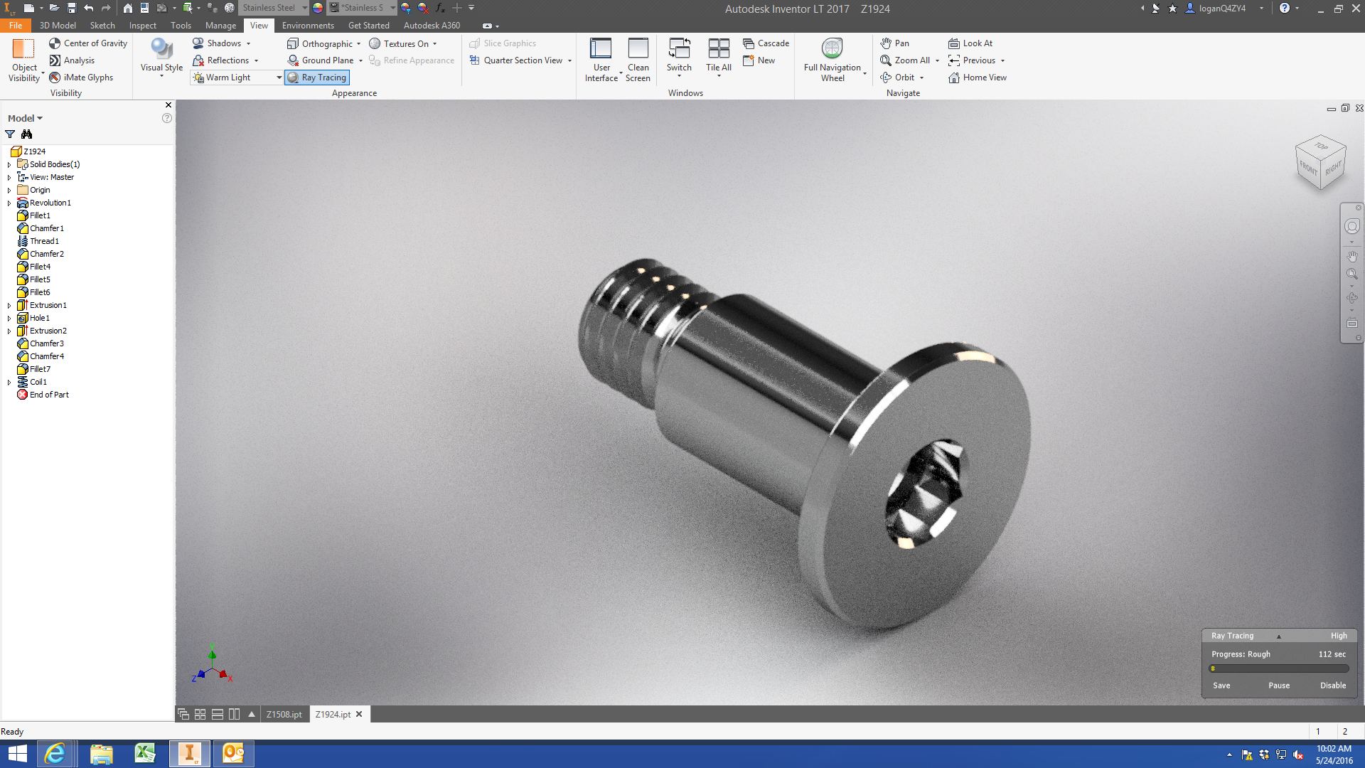 Rndering A stainless steel fastner?! - Autodesk Community
