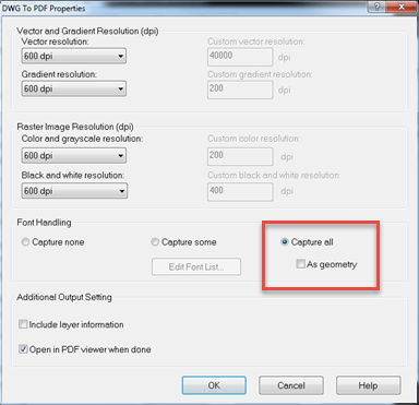 Solved: Print to PDF with searchable text - AutoCAD