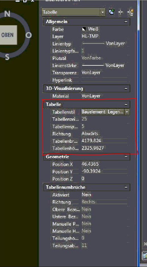 Missing Properties from table properties - Autodesk Community