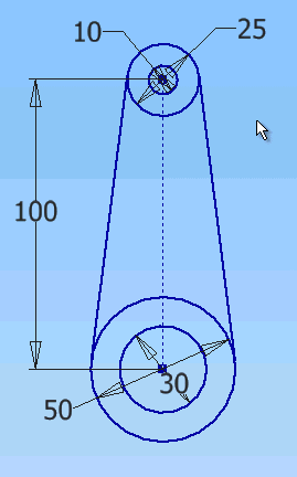 Solidworks drawing dimension slot length rod