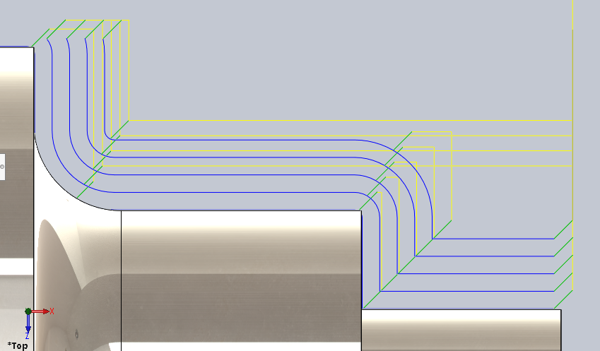 Here is a simplified toolpath with only finishing passes. No Drag Limit of 60 deg.