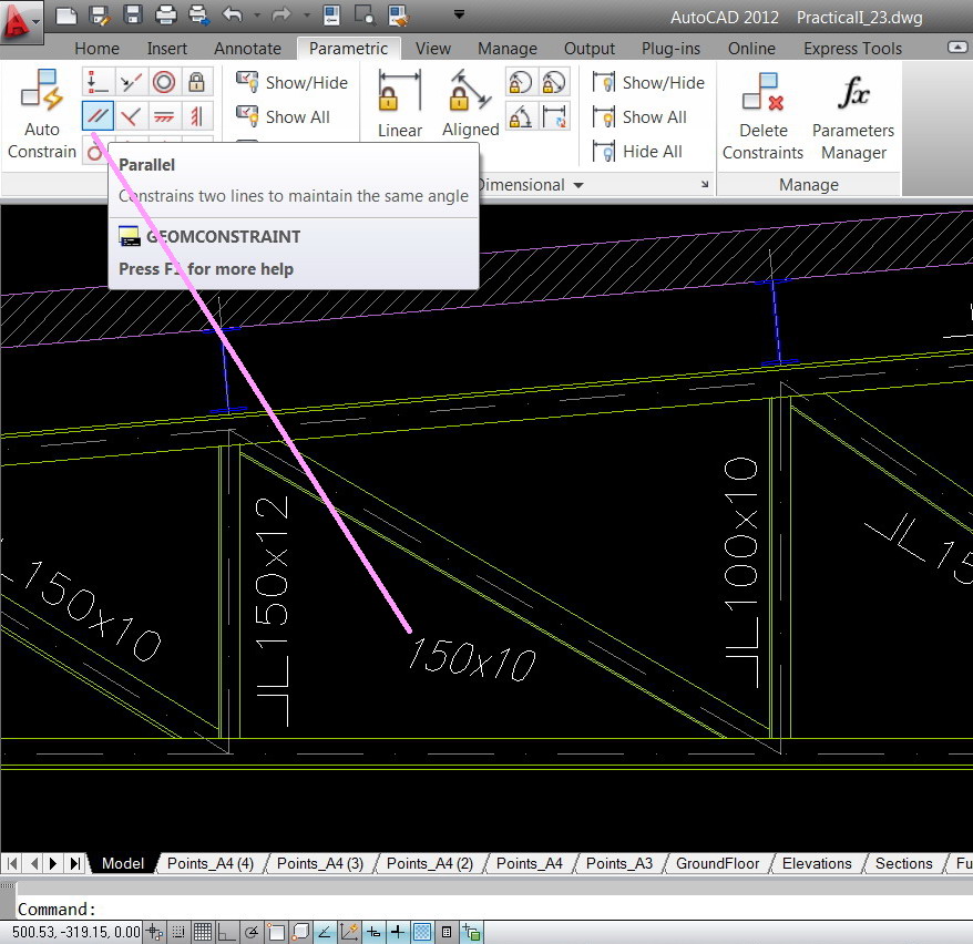 Solved: How to get the “text” or “block” parallel to a particular line? -  Autodesk Community