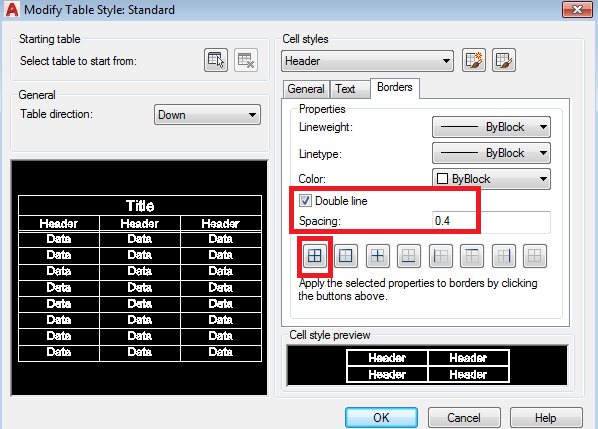 Table cell Border Double Line MS Word  How To Insert Double line Table  Border In Microsoft Word 