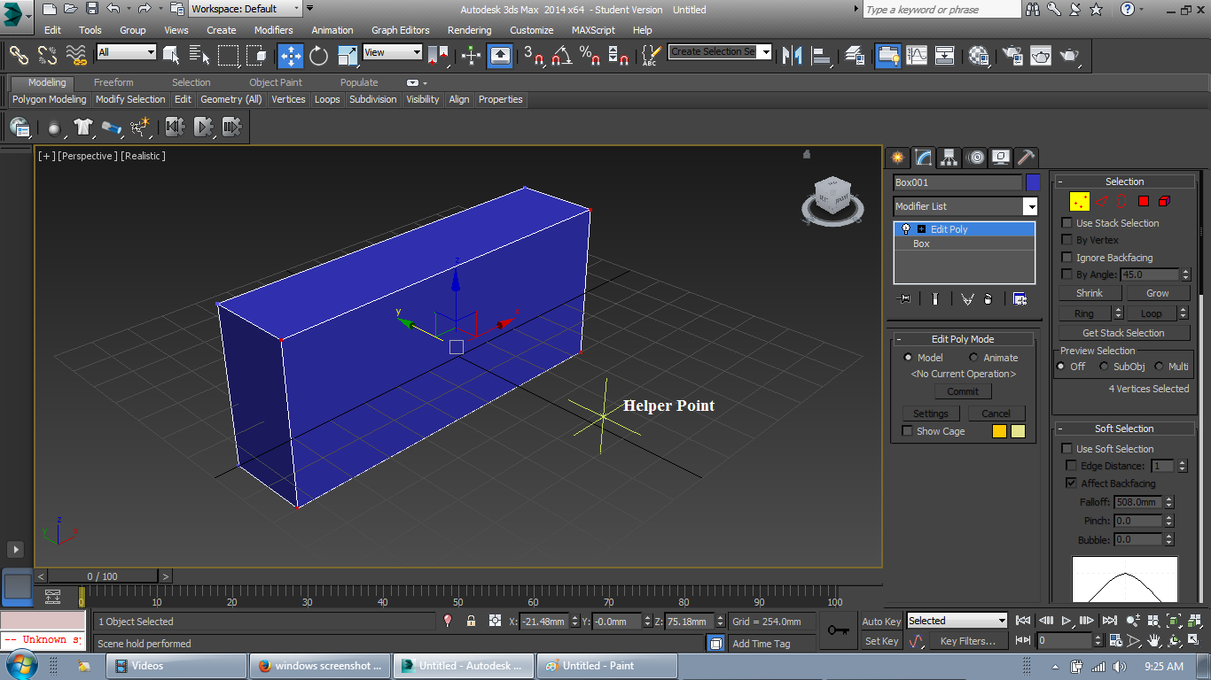 How to connect some vertices of an editable poly to a point ...