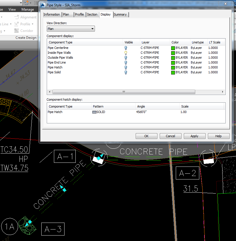 Solved: hatching pipe in pipe network - Autodesk Community