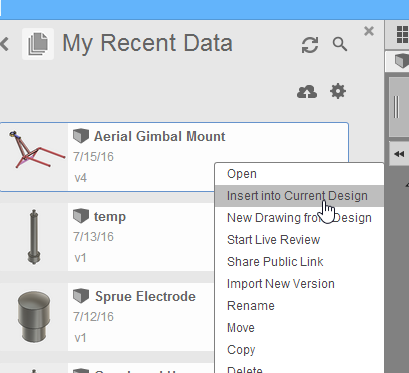 Insert Fusion 360 model. - Autodesk Community
