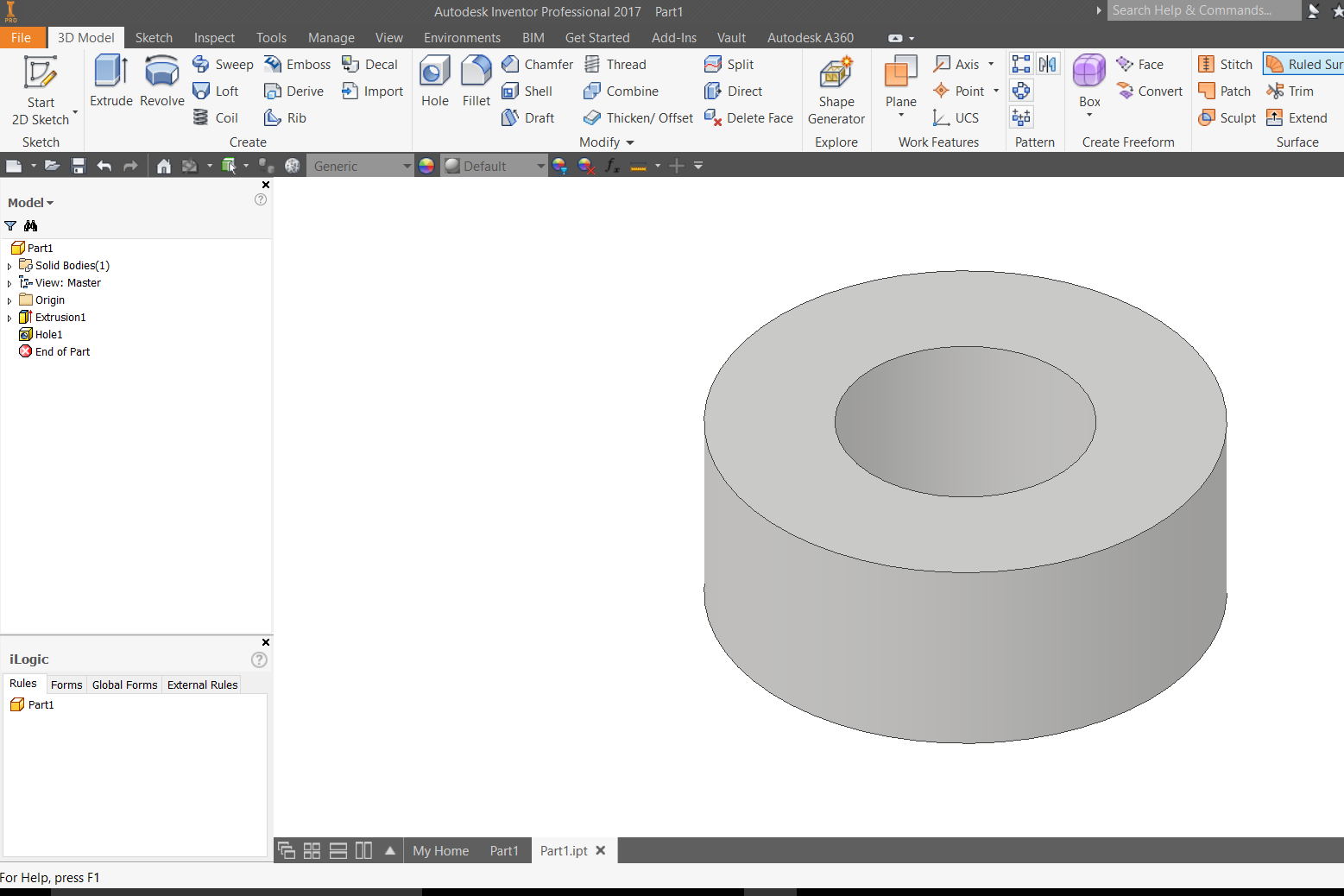 Hole Feature not work (inventor 17) - Autodesk Community
