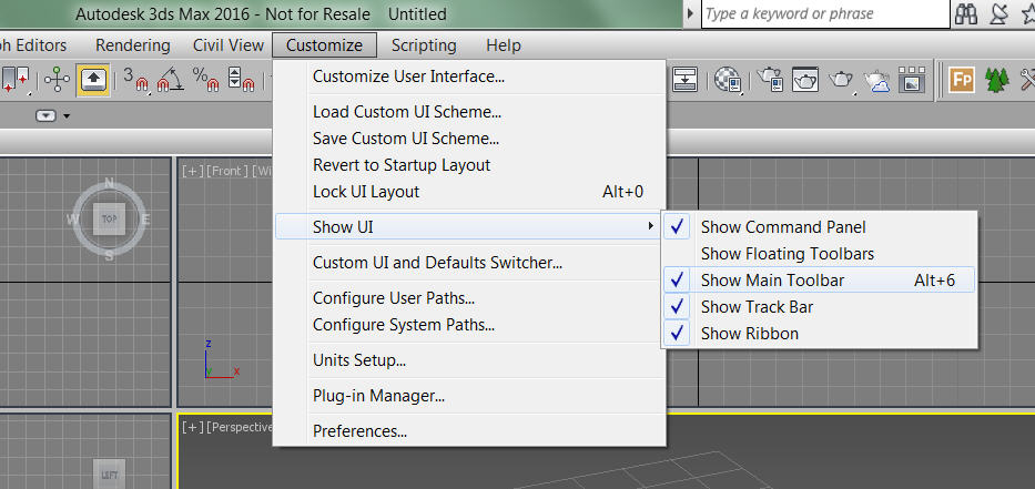 Solved: how to find main menu bar in 3ds max design - Autodesk Community - 3ds  Max