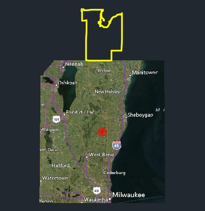 Geolocation Live Map Extents Coverage in Wisconsin County Zones ...
