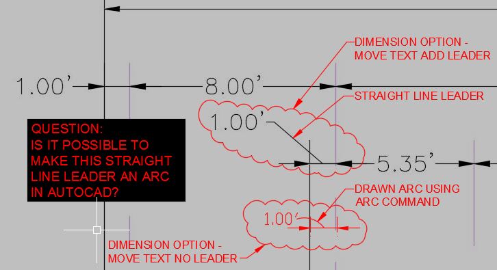 Solved: Curved Dimension Leader Line - Autodesk Community - AutoCAD