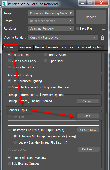 error creating file output 3ds max vray