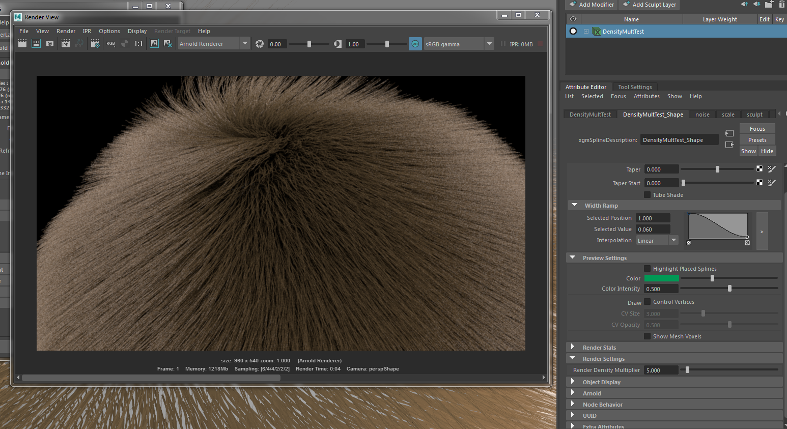 Xgen Interactive Grooming perf drop after changing density - Autodesk ...