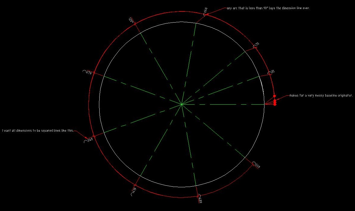 Baseline Arc Dimension Problem Autodesk Community