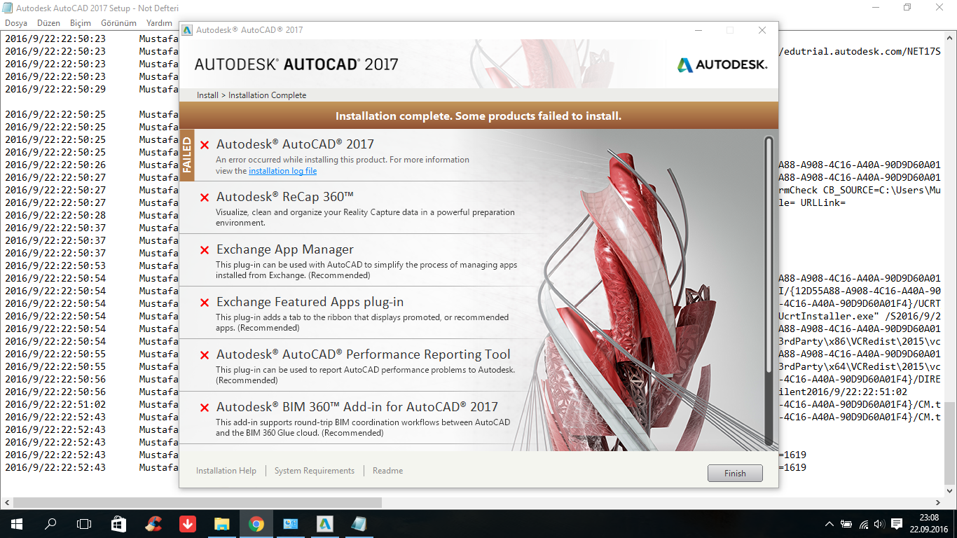 Cozuldu Autocad 17 Kurulum Sorunu Autodesk Community International Forums