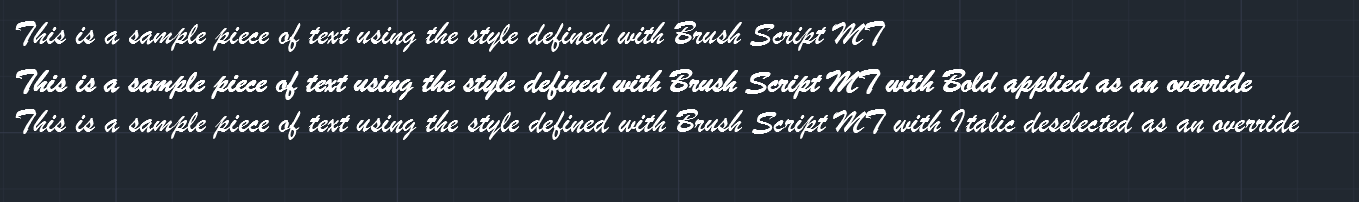 Solved: TrueType Font Brush Script MT not displaying properly when typed in AutoCAD 2013 - Autodesk - AutoCAD