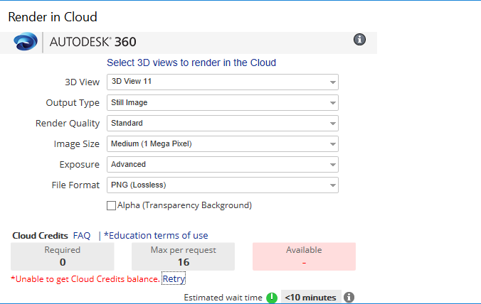 Solved: Unable to render in iCloud - Autodesk Community