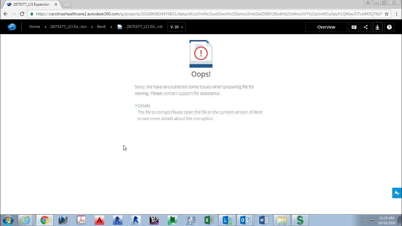 The file is corrupt.Please open the file in the current version of ...
