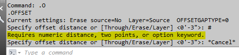Offset Command - Distance not asked consistently - Autodesk Community