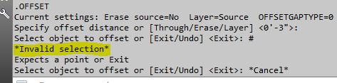 Offset Command - Distance not asked consistently - Autodesk Community