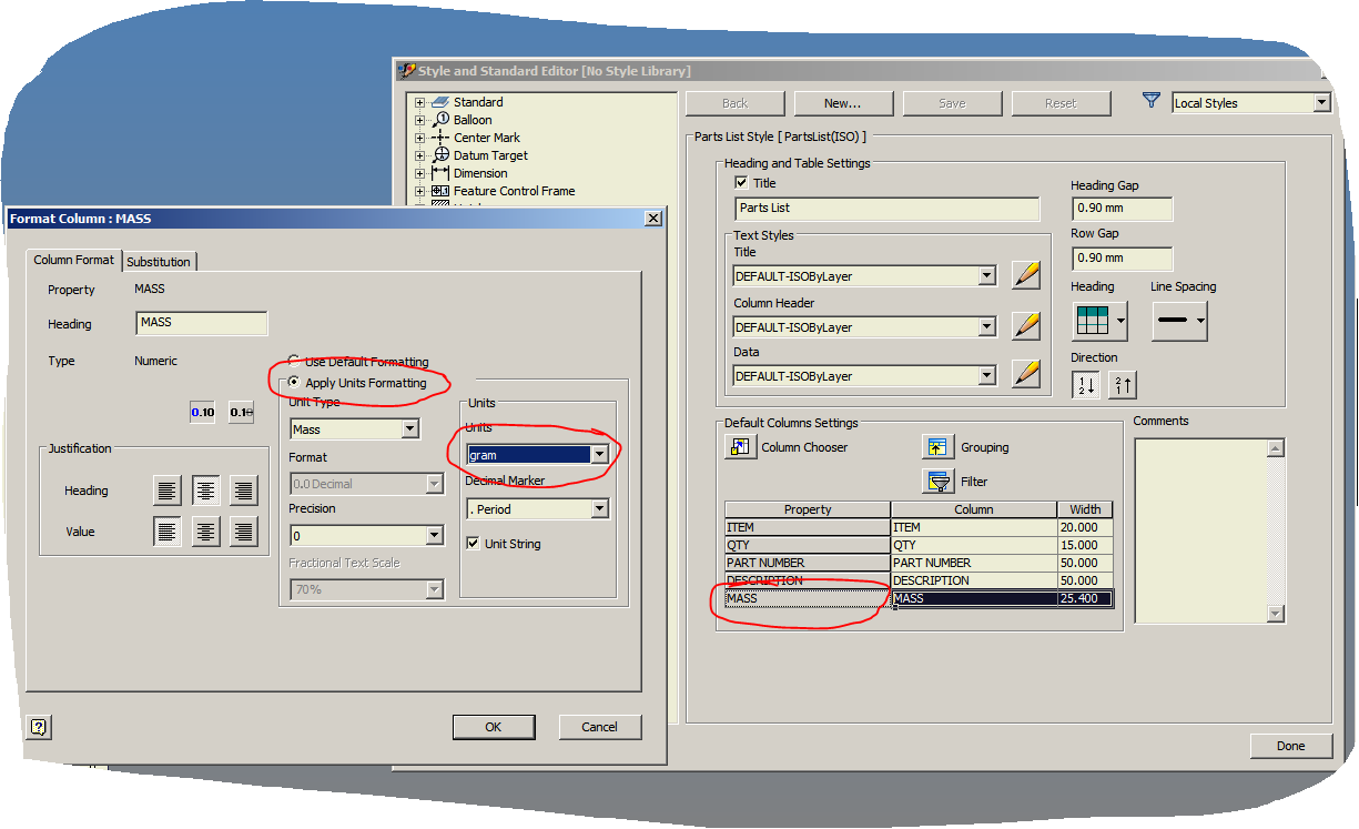 Solved Change mass units in parlist (INVENTOR 2010) Autodesk Community