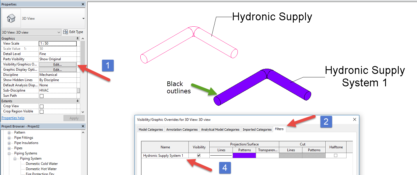 Assign color to pipes - Autodesk Community