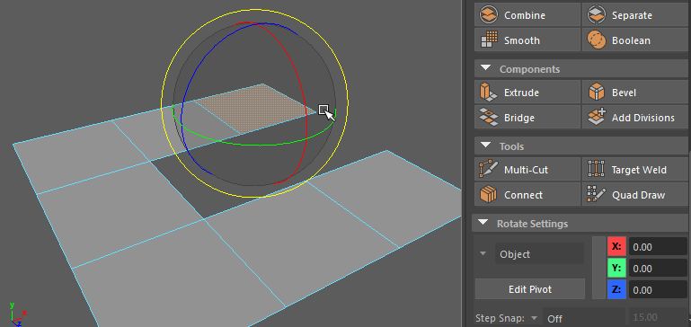 recreate a precise rotation transformation on several different faces ...