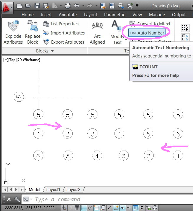 Auto Number Blocks In Autocad wheelsky