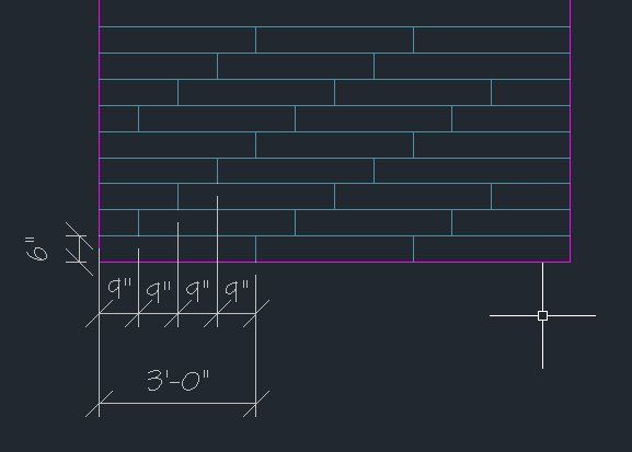 Ashlar stone pattern cad