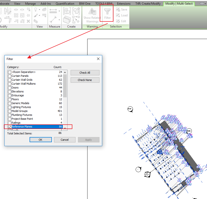 3. Tạo và điều chỉnh Reference Plane trong môi trường Revit