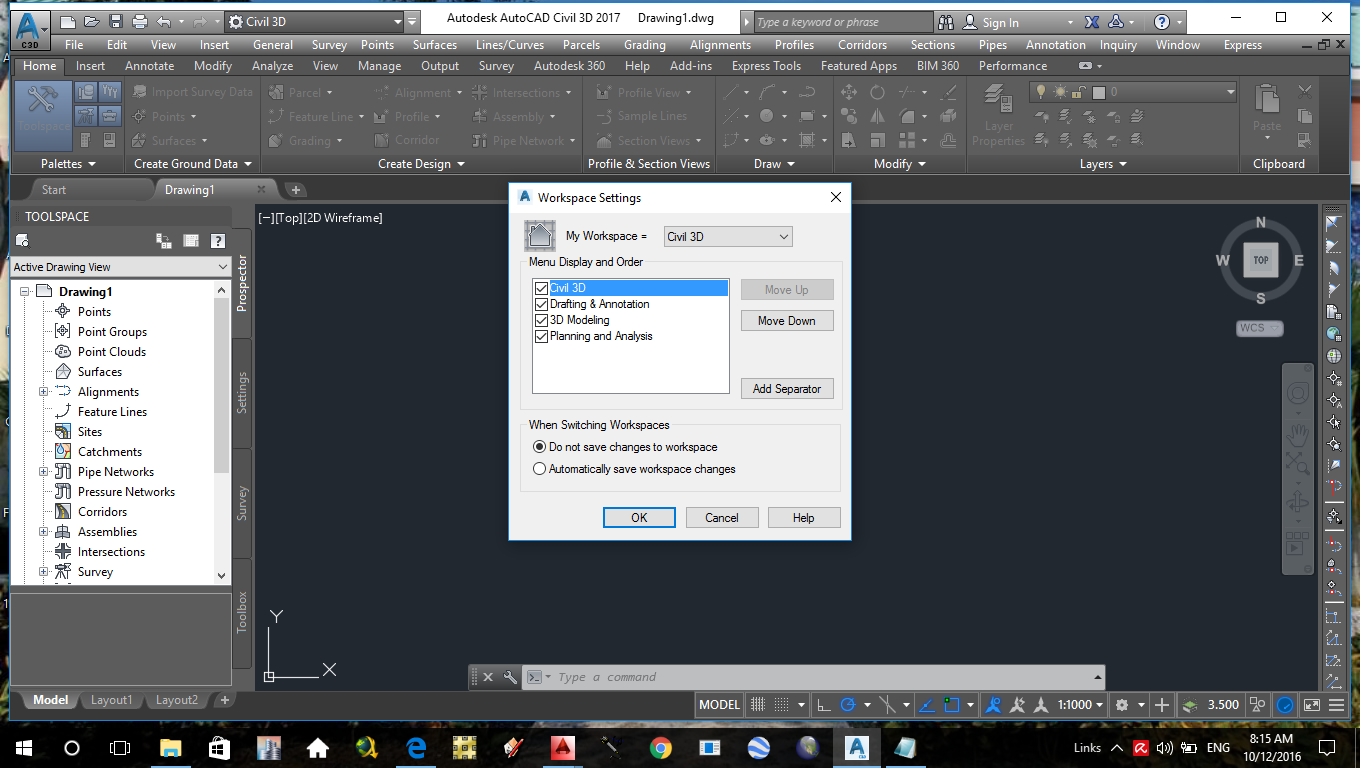 problemas de configuracion workspace - Autodesk Community