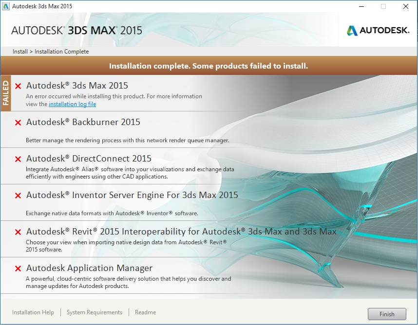 Solved 3ds Max Installation Error Autodesk Community 3ds Max