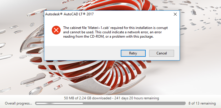 Solved: Autocad 2017 Installation Error - Autodesk Community -  Subscription, Installation and Licensing