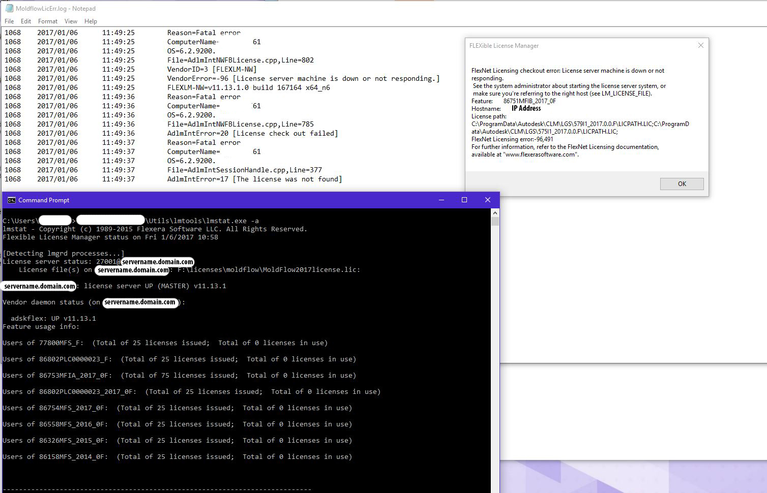 Solved: FlexNet Licensing error: -96,491 - Autodesk Community -  Subscription, Installation and Licensing