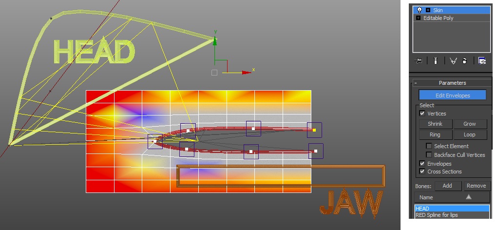 Rig/Setup. Spline animation lips. Distorted model by turning the ...