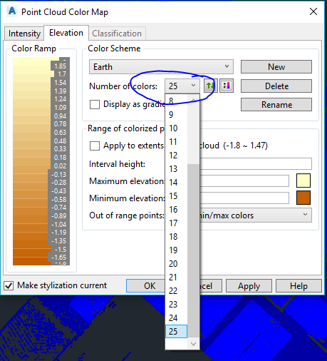 Colour point cloud by elevation at an interval - Autodesk Community