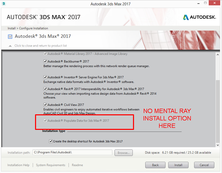 Solved: 3ds max 2017 mental ray install issue. - Autodesk Community -  Subscription, Installation and Licensing