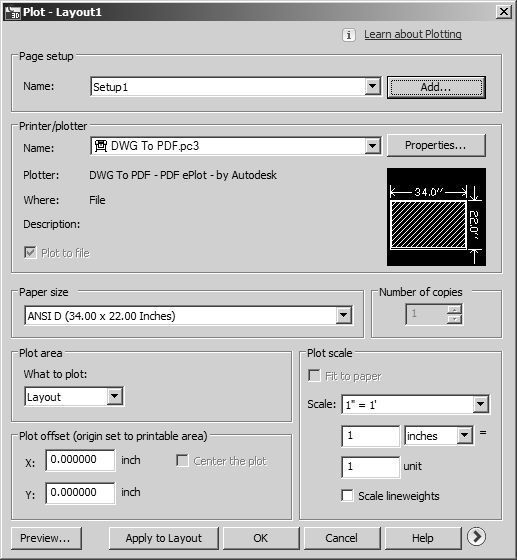 PDF Plot Parameters