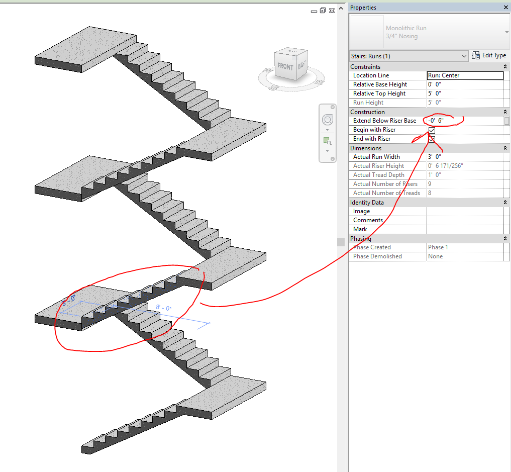Solved Multistorey Staircase stringer to align with earlier landing