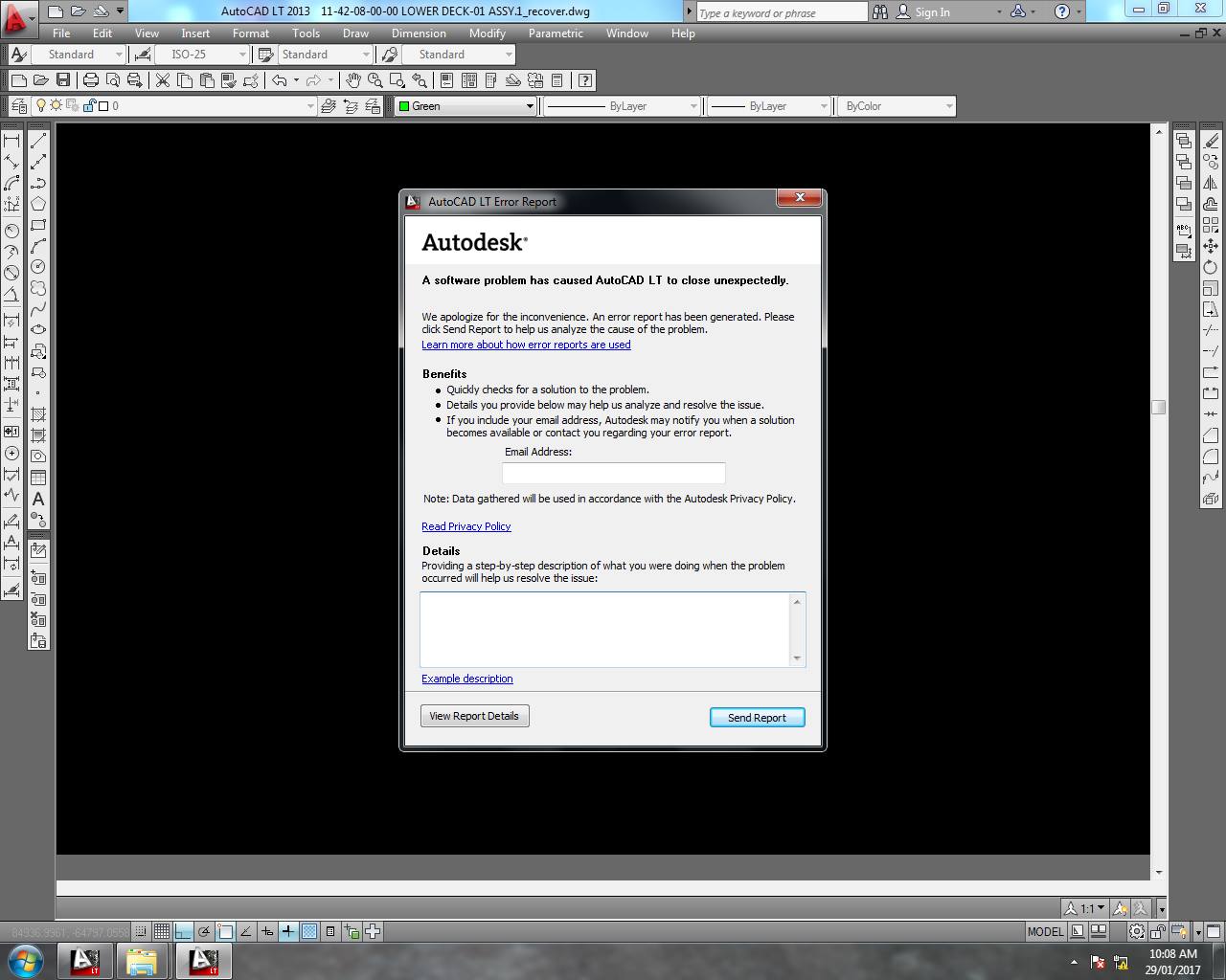 Solved FATAL ERROR Autodesk Community AutoCAD LT