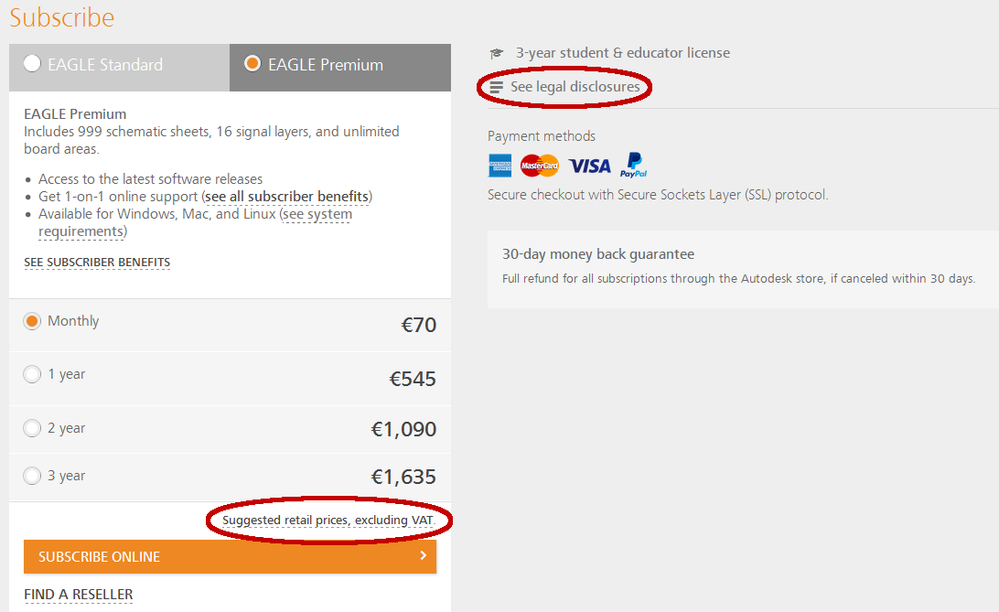 Pricing in Europe - Autodesk Community - EAGLE