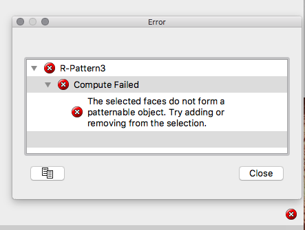 Solved: Selected Faces Do Not Form a Patternable Object - Autodesk ...